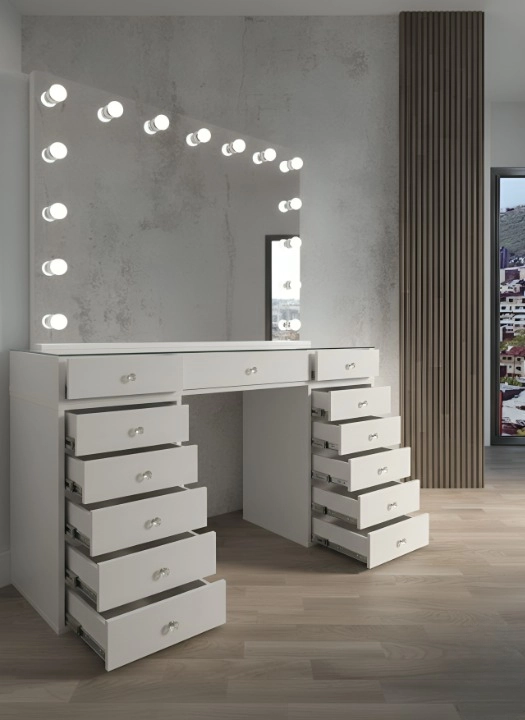 Tocador Hollywood con espejo sin marco